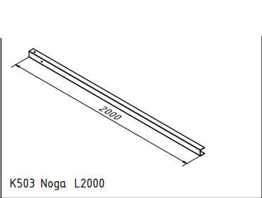 K503 Noga wbijana L2000